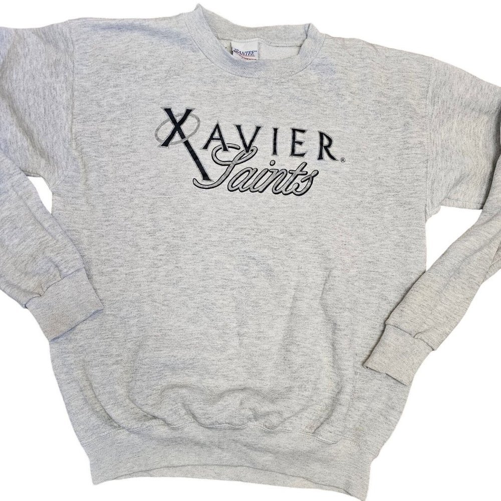 Xavier Saints Catholic High School Crewneck Sweatshirt S/M VTG‎ 90s Cedar Rapids - Picture 3 of 7